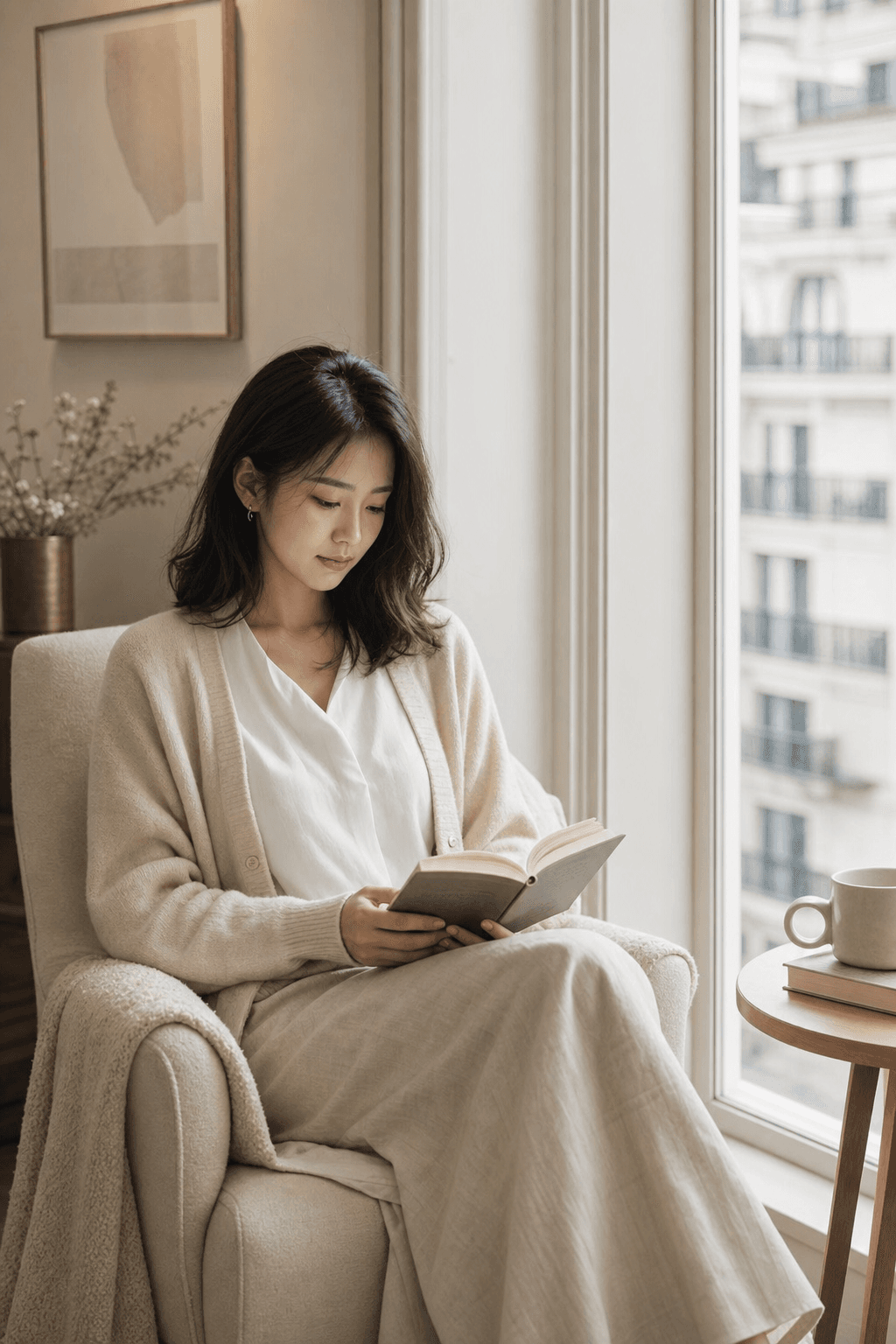 Quiet Cream Apartment Afternoon