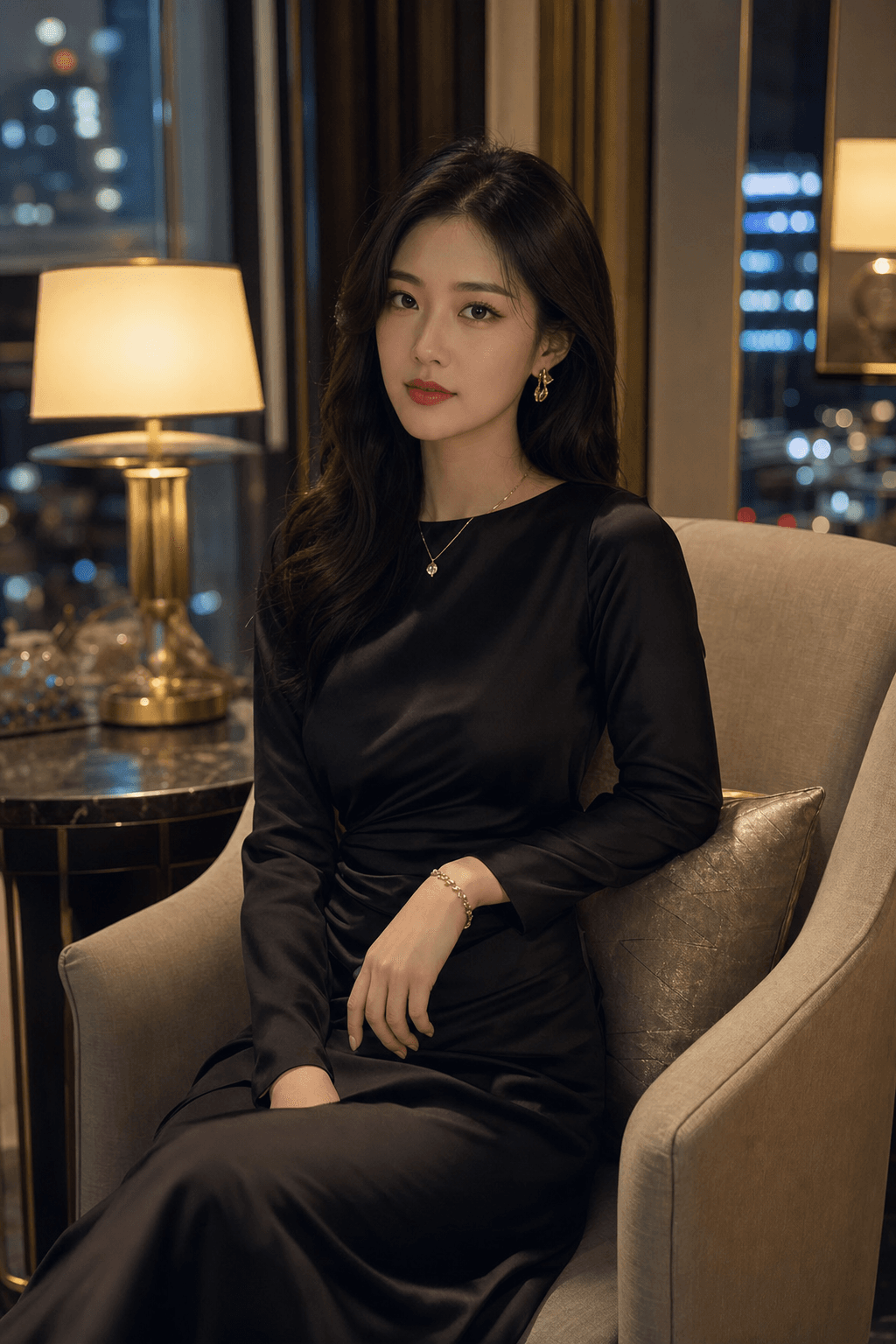 Warm Gold Hotel Lounge