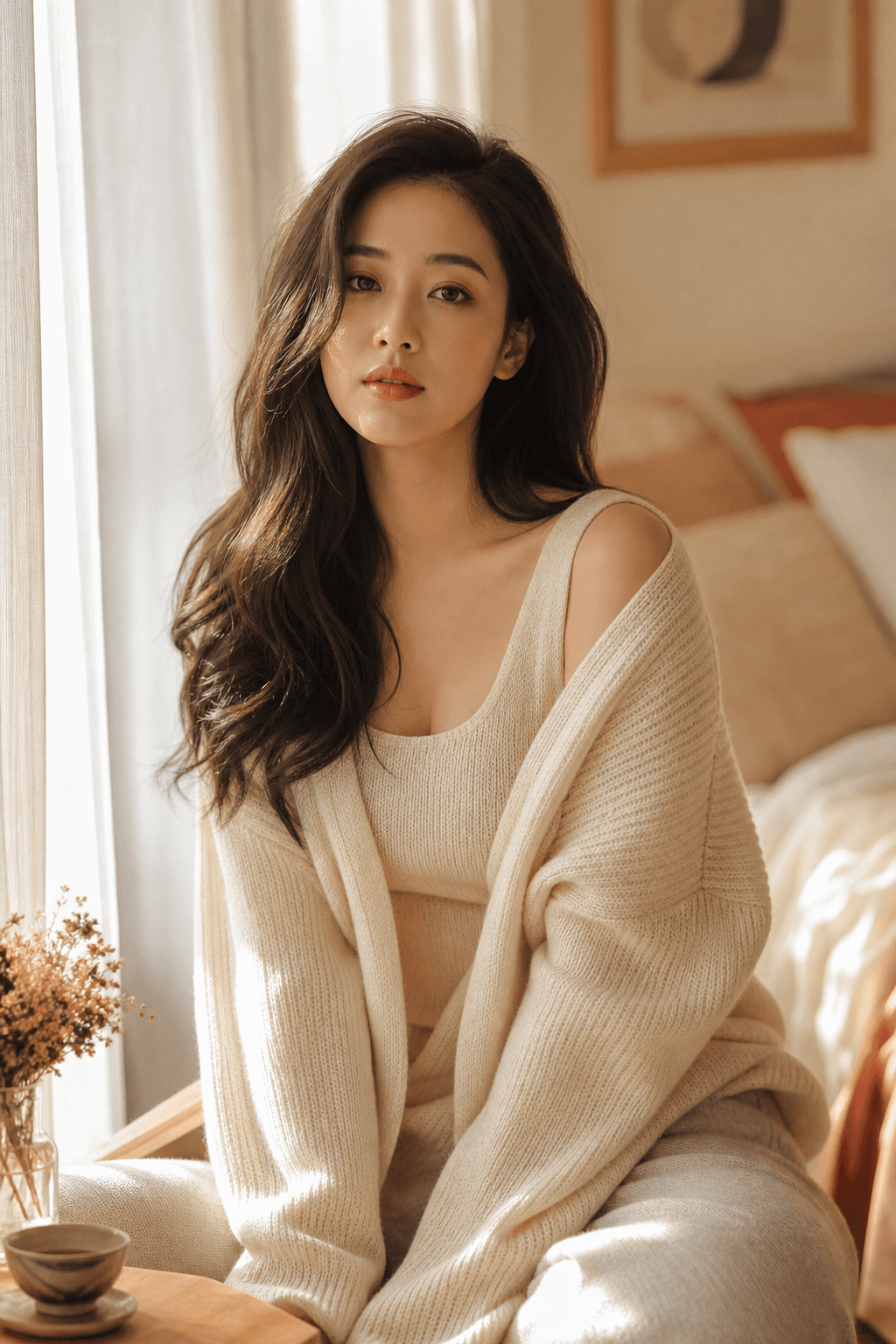 Soft Peach Indoor Editorial