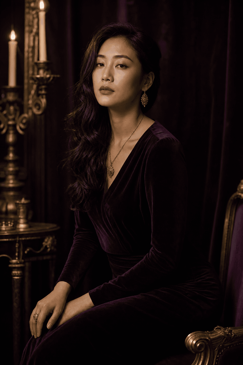 Plum Candlelight Editorial