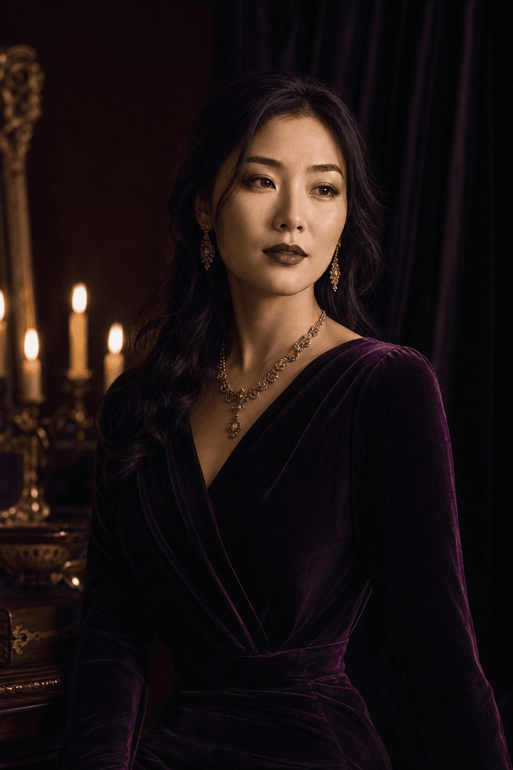 Plum Candlelight Editorial