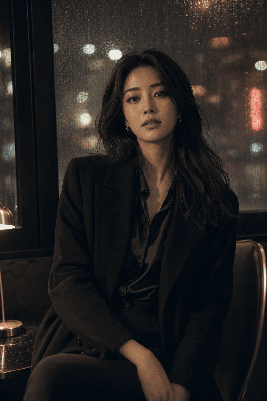 Rainy Neon Night Editorial